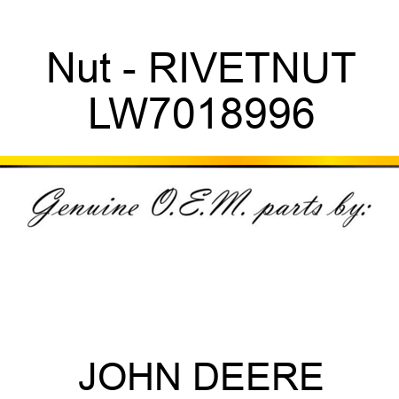 Nut - RIVETNUT LW7018996