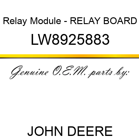 Relay Module - RELAY BOARD LW8925883
