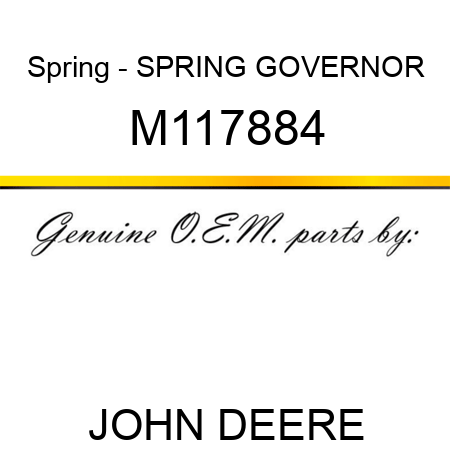 Spring - SPRING, GOVERNOR M117884
