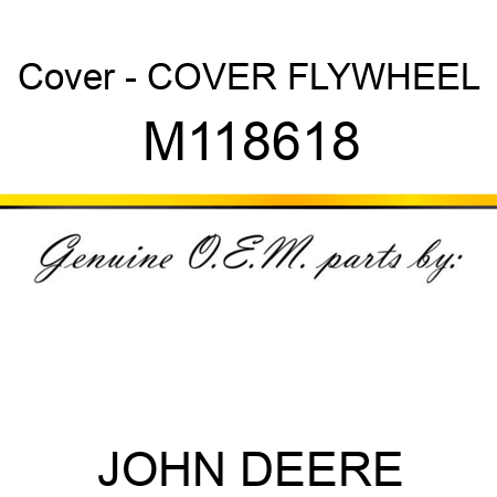 Cover - COVER, FLYWHEEL M118618
