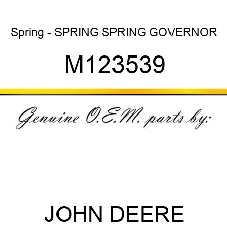 Spring - SPRING, SPRING, GOVERNOR M123539
