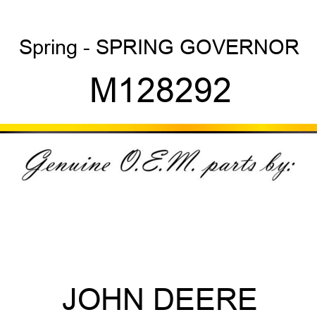 Spring - SPRING, GOVERNOR M128292