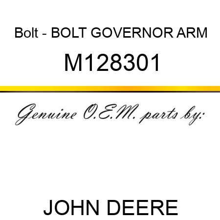 Bolt - BOLT, GOVERNOR ARM M128301