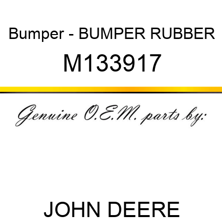 Bumper - BUMPER, RUBBER M133917