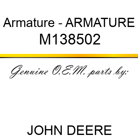 Armature - ARMATURE M138502