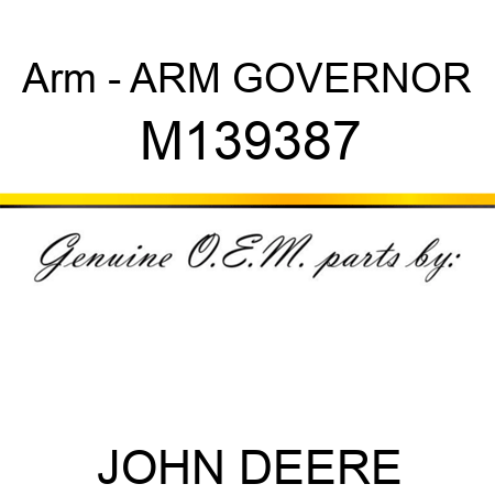 Arm - ARM, GOVERNOR M139387