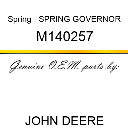 Spring - SPRING, GOVERNOR M140257
