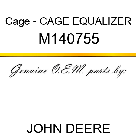 Cage - CAGE, EQUALIZER M140755