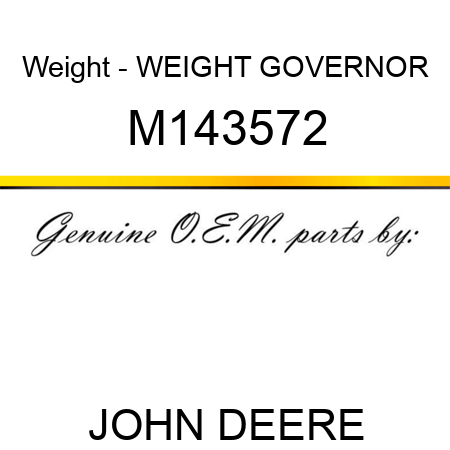 Weight - WEIGHT, GOVERNOR M143572