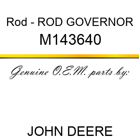 Rod - ROD, GOVERNOR M143640