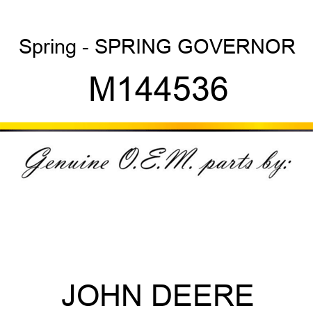 Spring - SPRING, GOVERNOR M144536