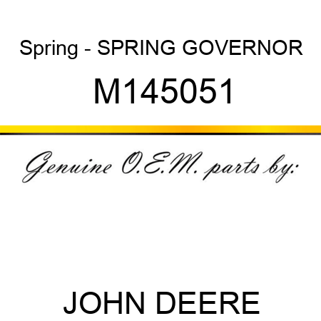Spring - SPRING, GOVERNOR M145051