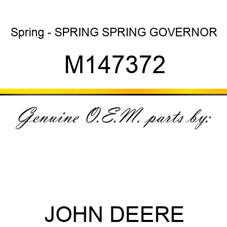 Spring - SPRING, SPRING, GOVERNOR M147372