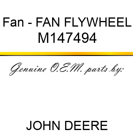 Fan - FAN, FLYWHEEL M147494
