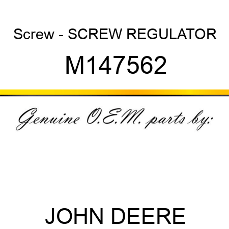 Screw - SCREW, REGULATOR M147562