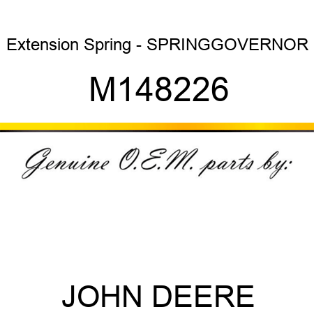 Extension Spring - SPRING,GOVERNOR M148226