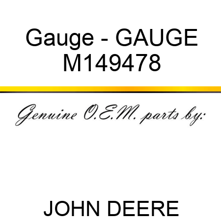 Gauge - GAUGE M149478