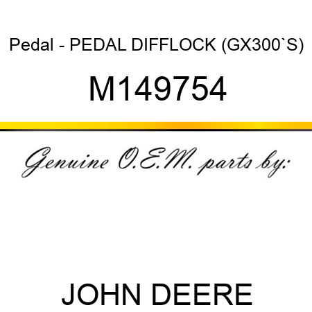 Pedal - PEDAL, DIFFLOCK (GX300`S) M149754