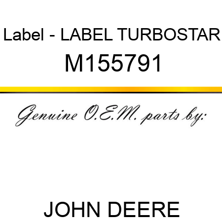 Label - LABEL, TURBOSTAR M155791