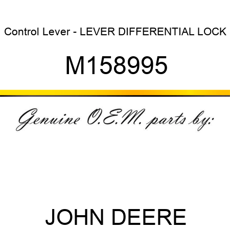 Control Lever - LEVER, DIFFERENTIAL LOCK M158995
