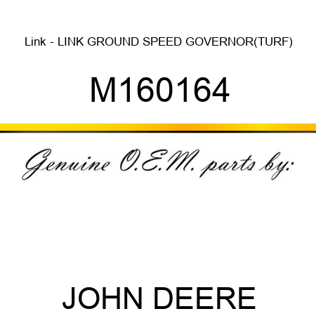 Link - LINK, GROUND SPEED GOVERNOR(TURF) M160164