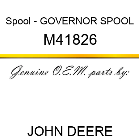 Spool - GOVERNOR SPOOL M41826