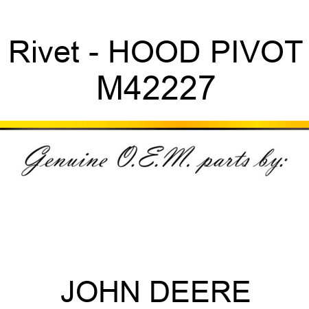 Rivet - HOOD PIVOT M42227