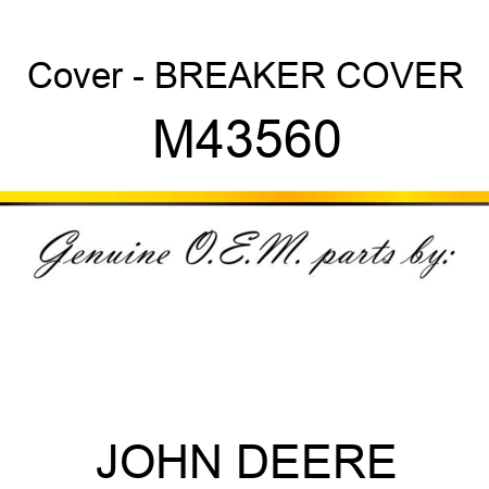 Cover - BREAKER COVER M43560