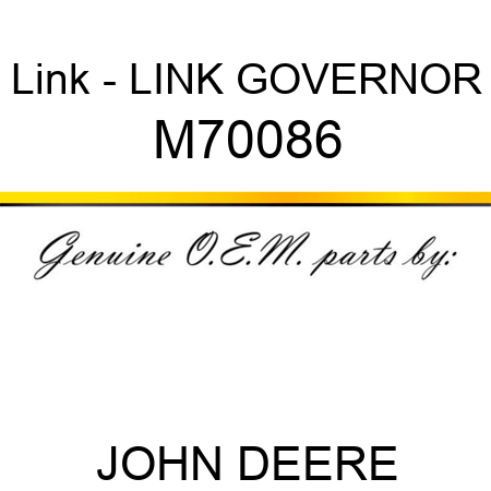 Link - LINK, GOVERNOR M70086