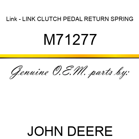 Link - LINK, CLUTCH PEDAL RETURN SPRING M71277