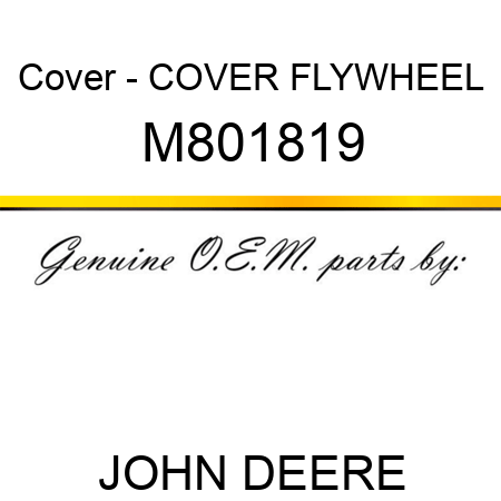 Cover - COVER, FLYWHEEL M801819
