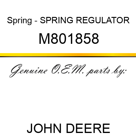 Spring - SPRING, REGULATOR M801858