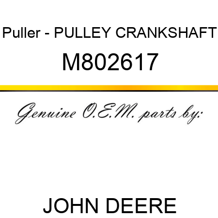 Puller - PULLEY, CRANKSHAFT M802617