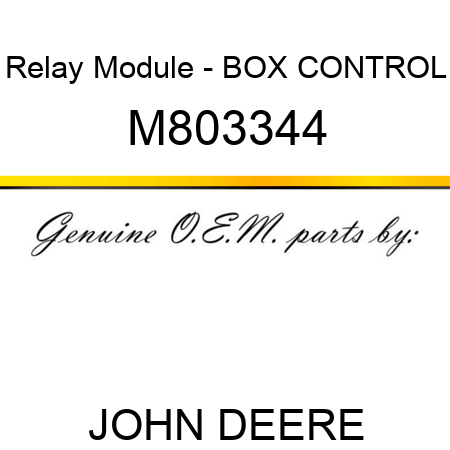 Relay Module - BOX, CONTROL M803344