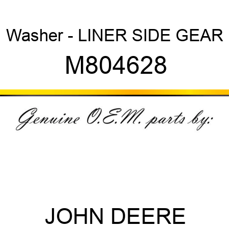 Washer - LINER, SIDE GEAR M804628