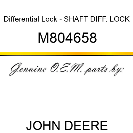 Differential Lock - SHAFT, DIFF. LOCK M804658