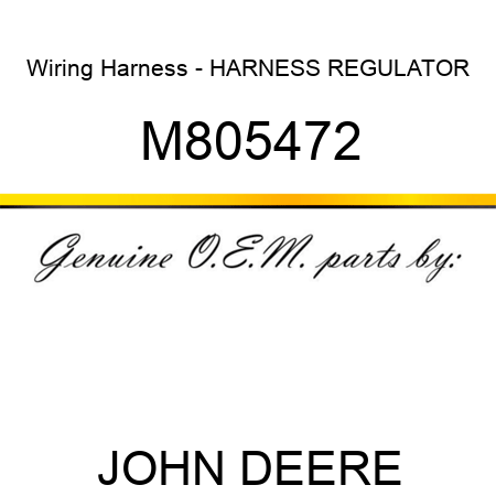 Wiring Harness - HARNESS, REGULATOR M805472