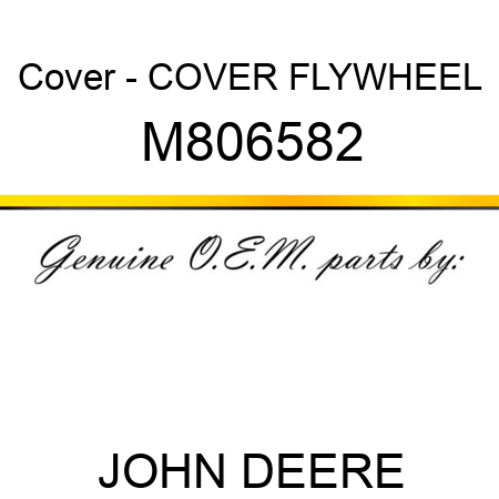 Cover - COVER, FLYWHEEL M806582