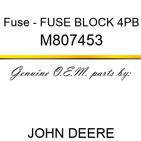 Fuse - FUSE, BLOCK 4PB M807453