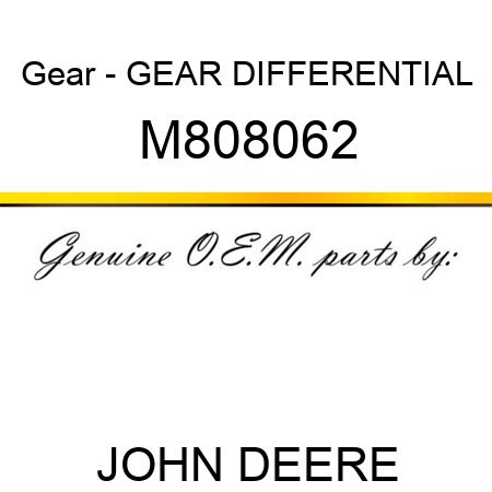 Gear - GEAR, DIFFERENTIAL M808062