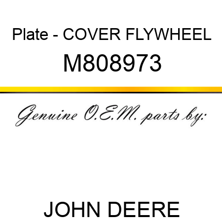 Plate - COVER, FLYWHEEL M808973