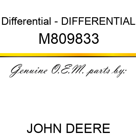 Differential - DIFFERENTIAL M809833