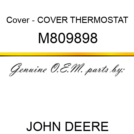 Cover - COVER, THERMOSTAT M809898