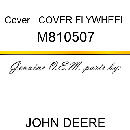 Cover - COVER, FLYWHEEL M810507