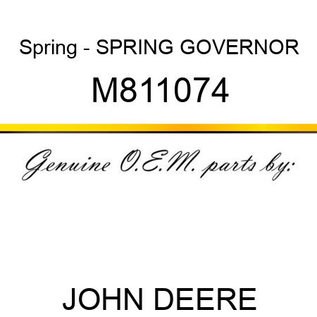 Spring - SPRING, GOVERNOR M811074