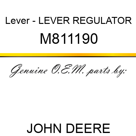 Lever - LEVER, REGULATOR M811190