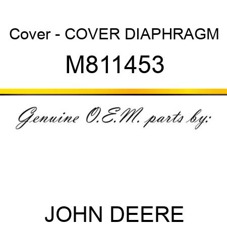 Cover - COVER, DIAPHRAGM M811453