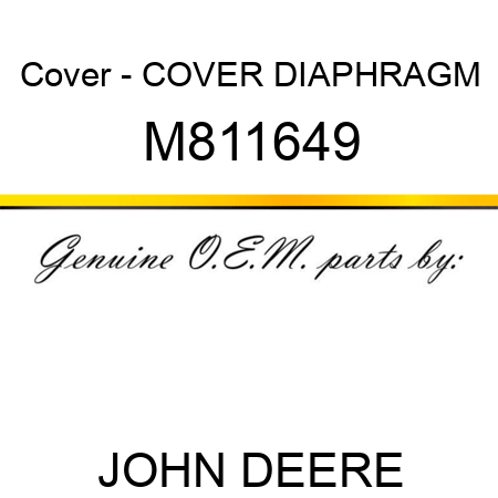 Cover - COVER, DIAPHRAGM M811649