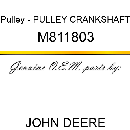 Pulley - PULLEY, CRANKSHAFT M811803