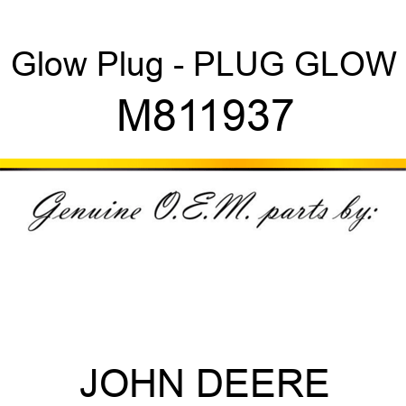 Glow Plug - PLUG, GLOW M811937